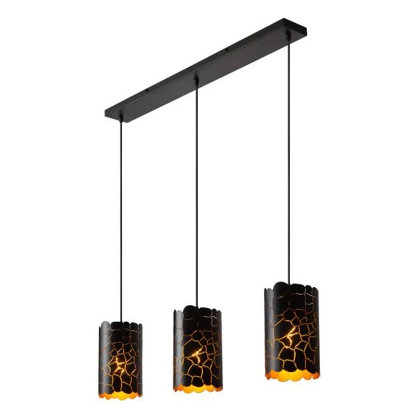 Lucide ALMELO - Pendant light - 3xE27 - Black - detail 4